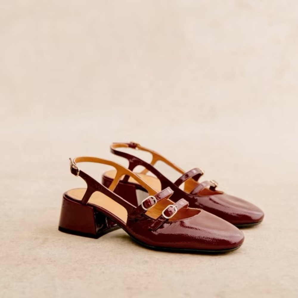 Sezane Paula Babies Polished Camel - Size 4